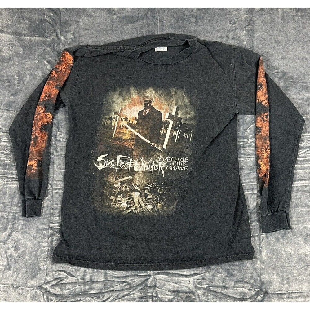 Vintage 2000 Six Feet Under Graveyard Classics Death Metal Shirt Mens M Y2k